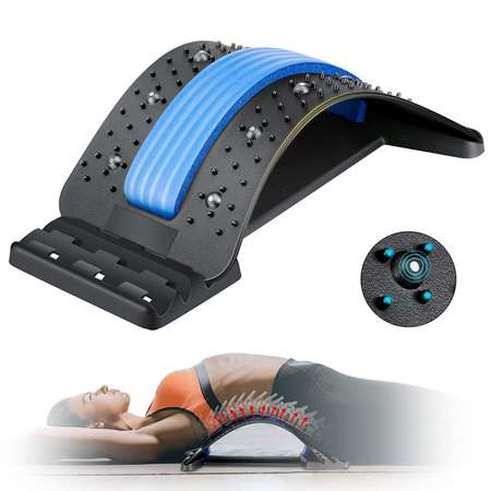 Тренажер мостик STRONG BODY МФР для спины и шеи черно-синий