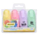 Набор текстовыделителей Silwerhof Monster Pastel 4цветов 1132437