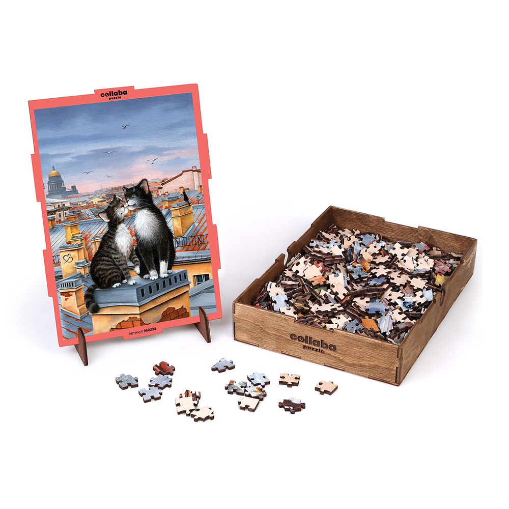 Пазл деревянный Collaba puzzle большие. Счастье. 504 детали - фото 8