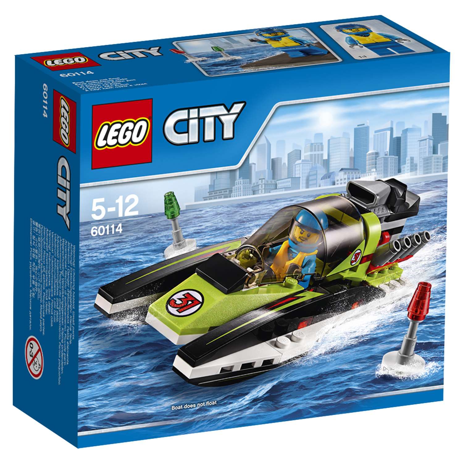 Конструктор LEGO City Great Vehicles Гоночный катер (60114) - фото 2