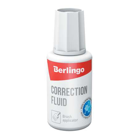 Корректирующая жидкость BERLINGO 20 мл на химической основе с кистью набор 12 шт