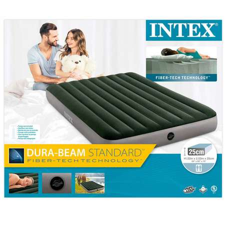 Надувной матрас INTEX кровать дюра бим престиж квин 152х191х25 см