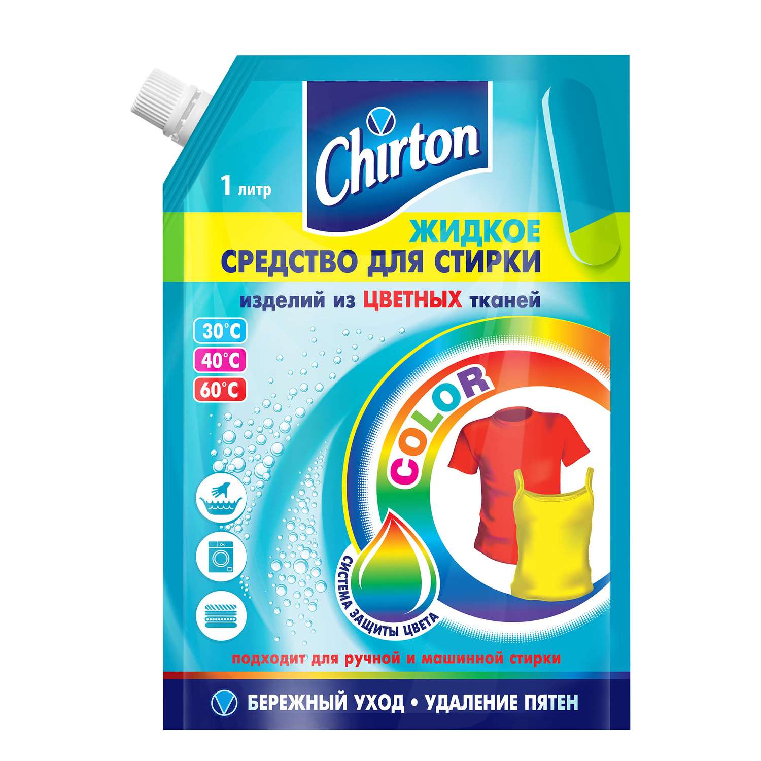 Жидкое средство для стирки Chirton для цветных тканей 1000мл - фото 1