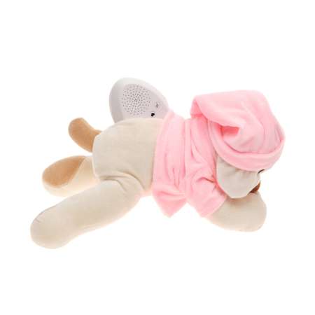 Игрушка мягкая DrЁma для сна Собачка с белым и розовым шумом