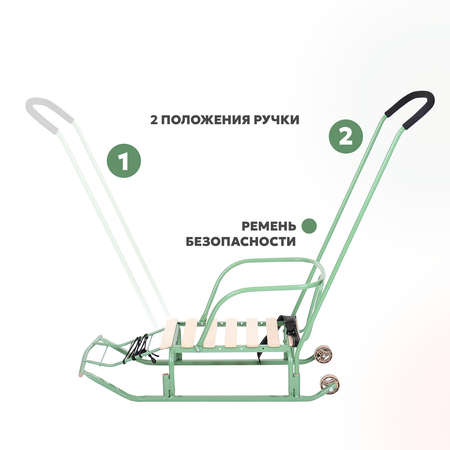 Санки Ника Тимка 5 Комфорт Оливковый Т5К