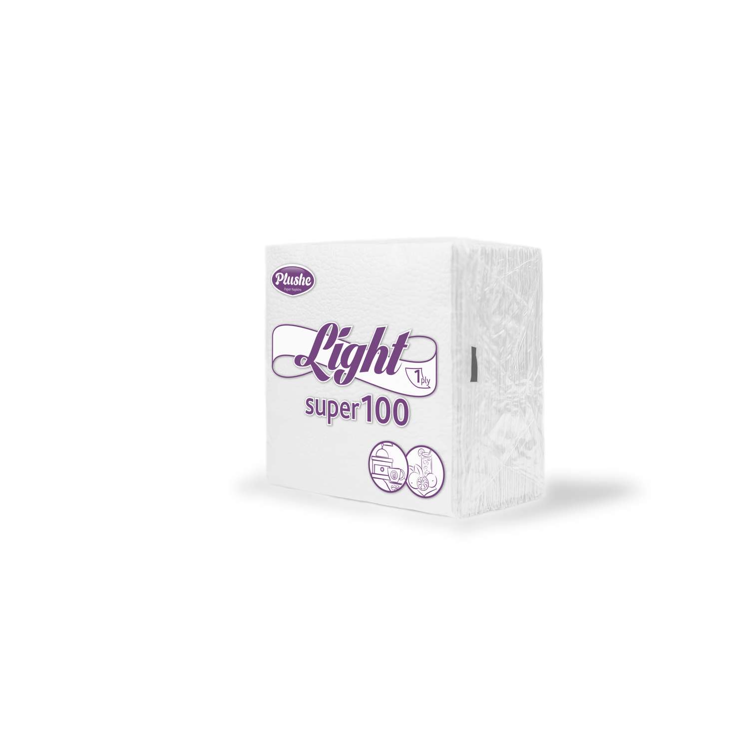 Салфетки Plushe Light Super 100 75л Белый - фото 1