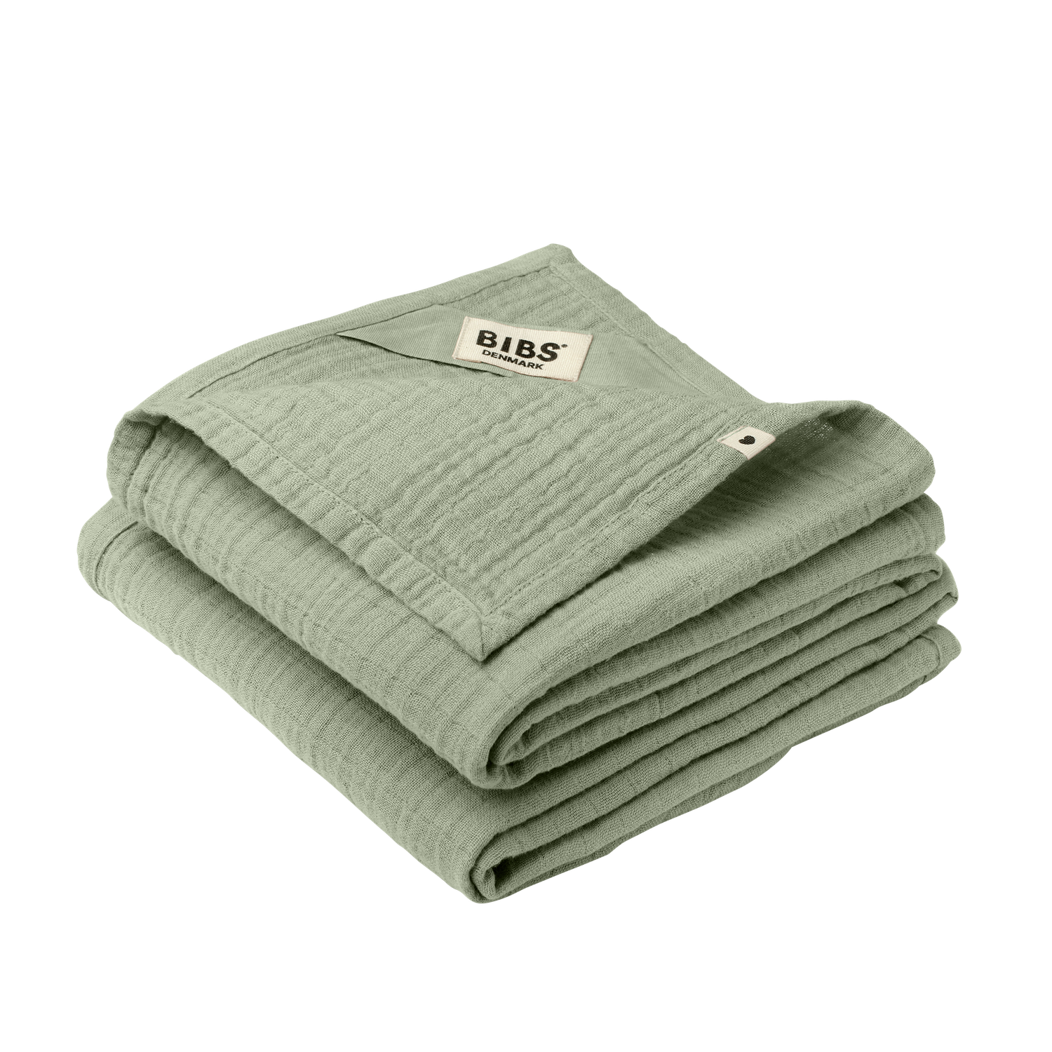 Муслиновая пеленка BIBS Muslin Cloth Sage 70х70 2шт - фото 1