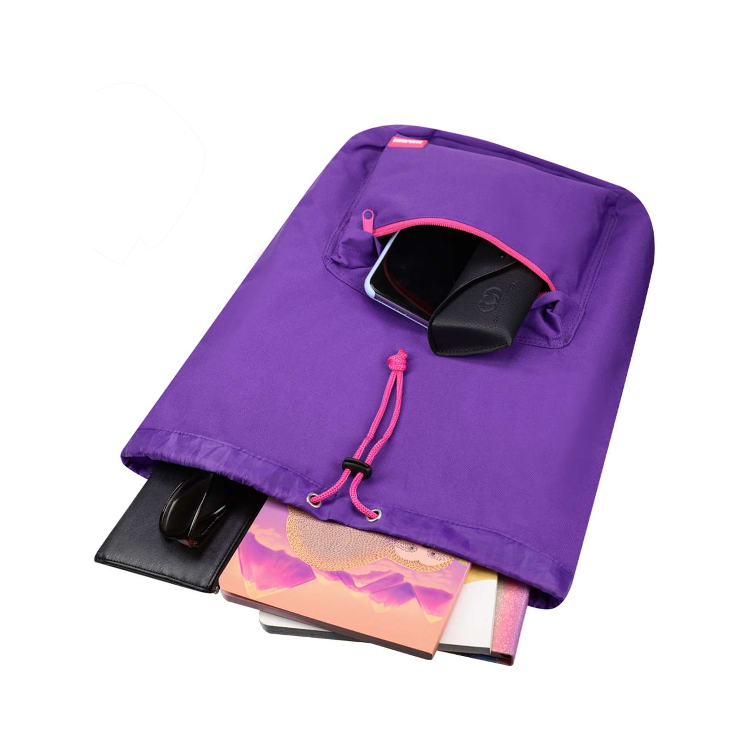 Рюкзак на шнурке Проф-Пресс Violet style цвет фиолетовый размер 26x40x17 см - фото 6