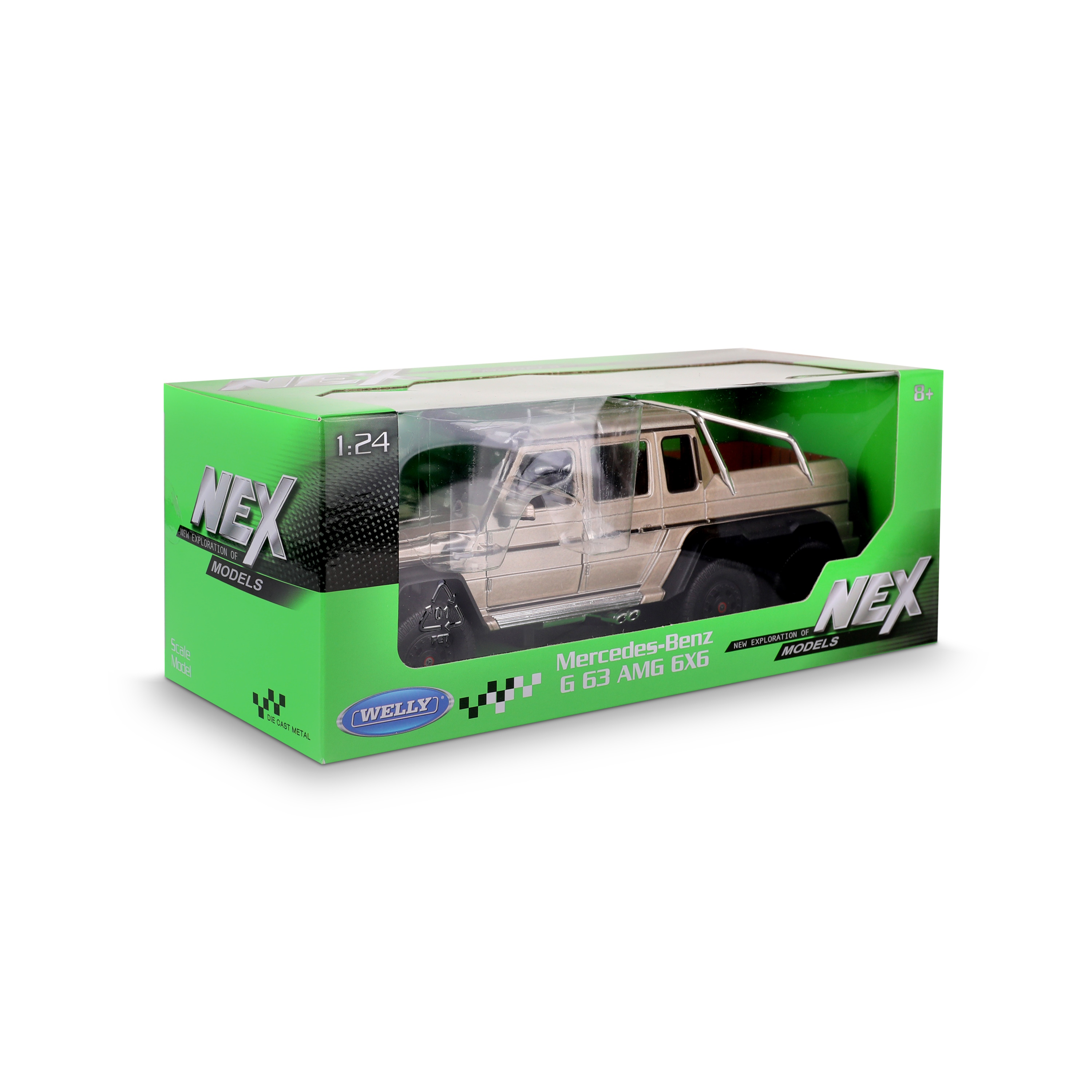 Автомобиль Welly Mercedes 1:24 бежевый 24061W - фото 4