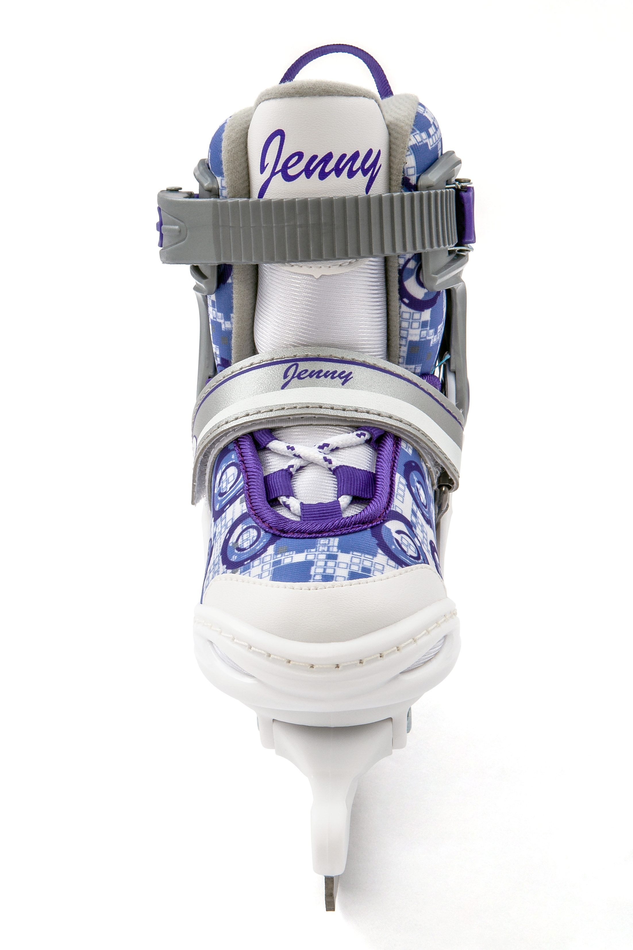 Коньки раздвижные Calambus Jenny ice белый фиолетовый р.30-33 - фото 4