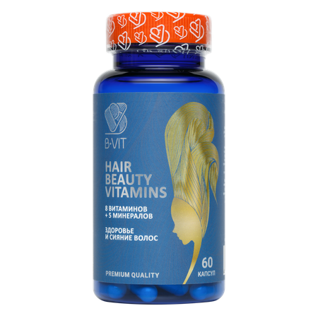 Биологически активная добавка B-VIT Витамины для красоты волос 60 капсул