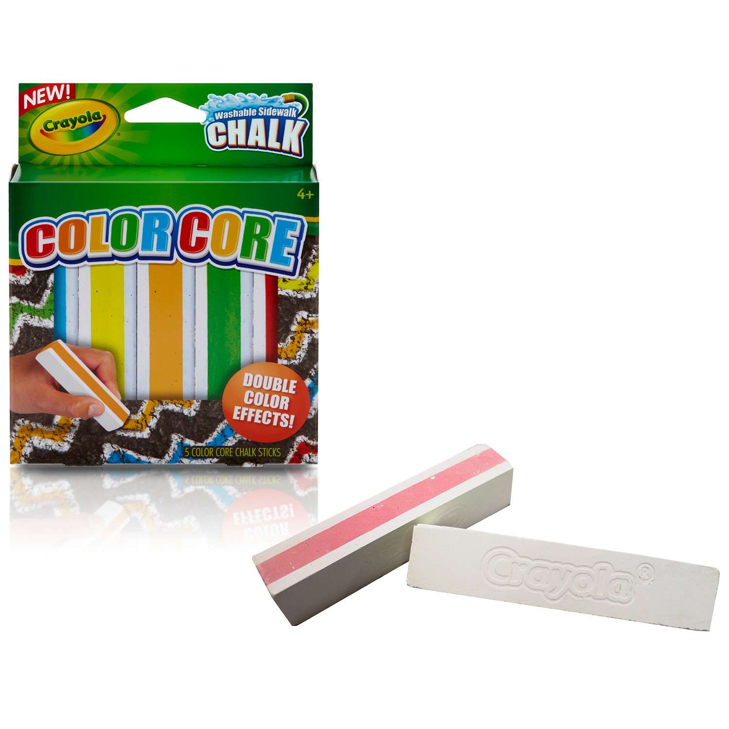 Мел для асфальта Crayola с цветным стержнем, 5 цв - фото 3