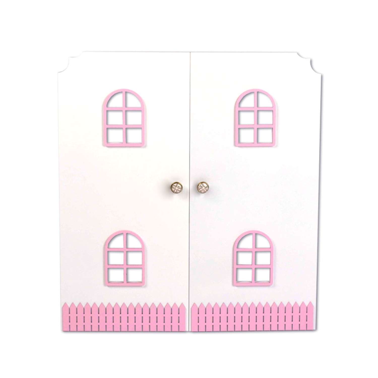 Двери для кукольного дома Pema kids бело-розовый МДФ ДвериБелРоз - фото 1