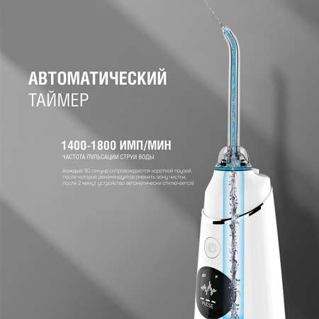 Портативный ирригатор DEMIAND ELITE IR-P620/Белый для очистки полости рта с регулируемым напором воды