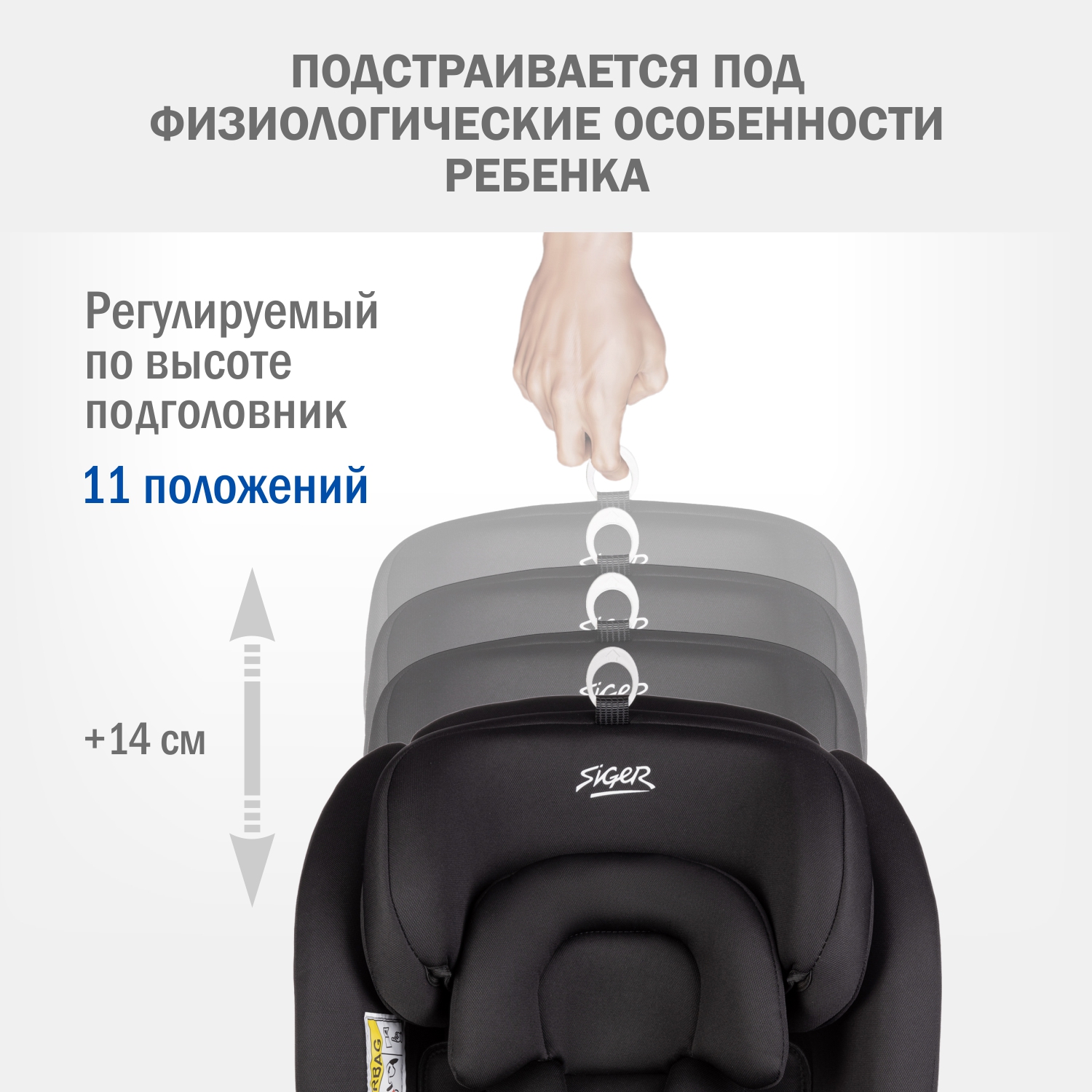 Детское автокресло SIGER Престиж ISOFIX lux оникс - фото 9