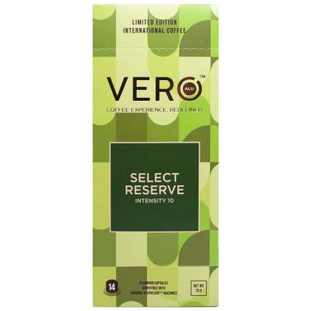 Кофе жареный молотый VERO в алюминиевых капсулах SELECT RESERVE COFFEE 14 шт