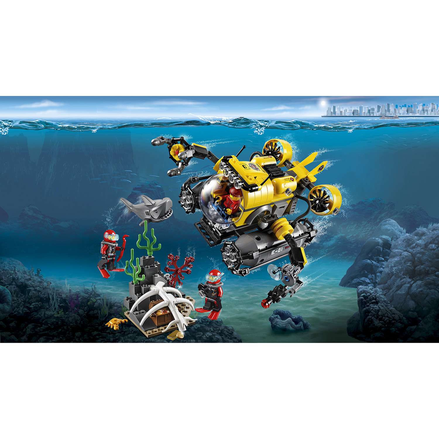 Конструктор LEGO City Deep Sea Explorers Глубоководная подводная лодка (60092) - фото 4