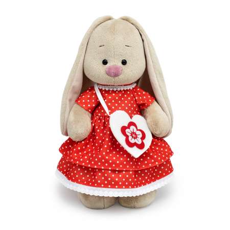 Мягкая игрушка BUDI BASA Зайка Ми в платье и с сумочкой-сердечком 32 см StM-634