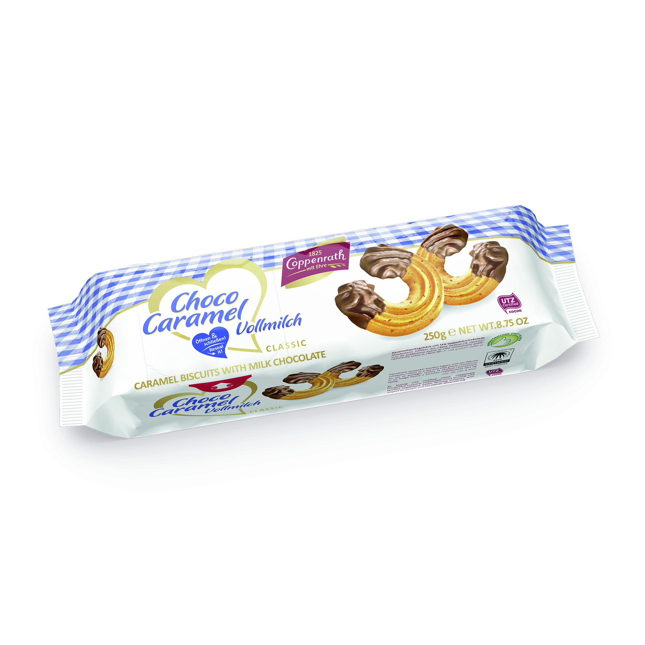 Печенье Coppenrath с молочным шоколадом и карамелью «Choco Caramel Vollmilch» 250 грамм - фото 1
