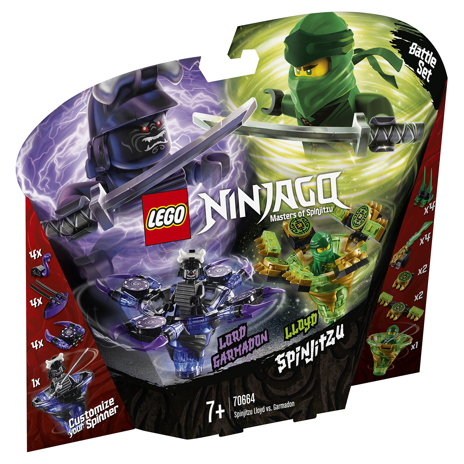 Конструктор LEGO Ninjago Ллойд мастер Кружитцу против Гармадона 70664 - фото 2