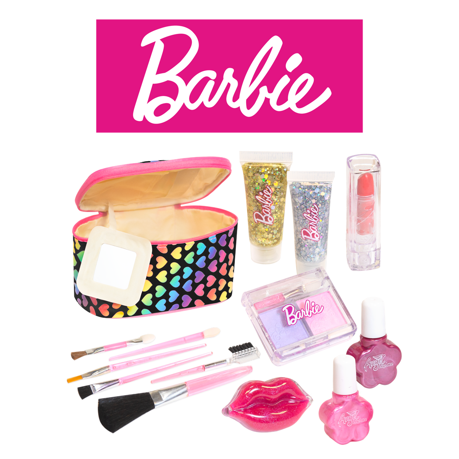 Набор детской косметики Barbie для девочек с косметичкой - фото 2