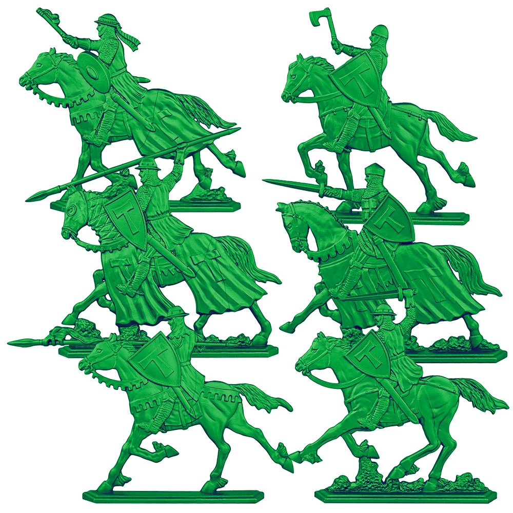 Набор солдатиков Воины и Битвы Конные сержанты цвет зеленый - фото 2