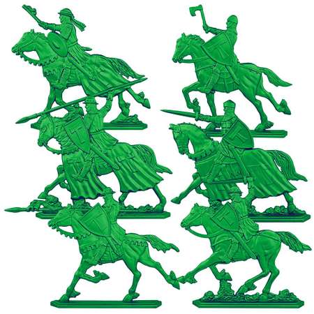 Набор солдатиков Воины и Битвы Конные сержанты цвет зеленый