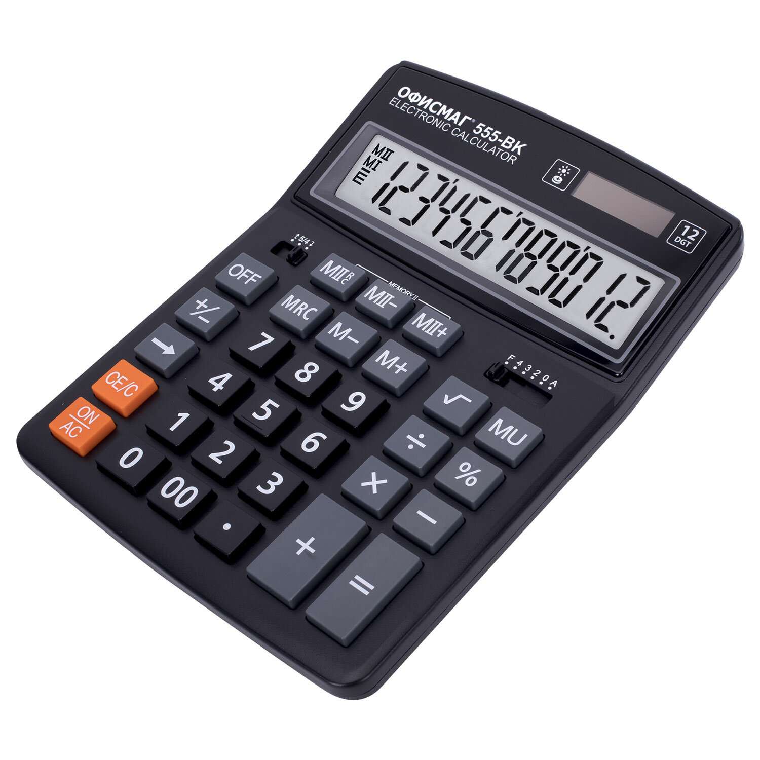 Калькулятор настольный ОФИСМАГ большой бухгалтерский 12 разрядов - фото 6