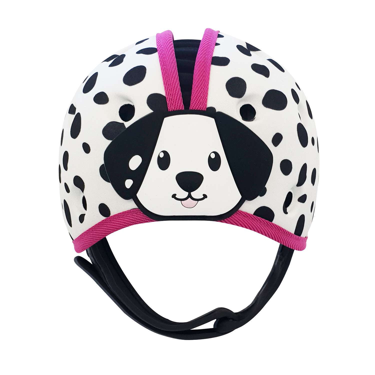 Шапка-шлем SafeheadBABY для защиты головы Далматин бело-розовый - фото 1