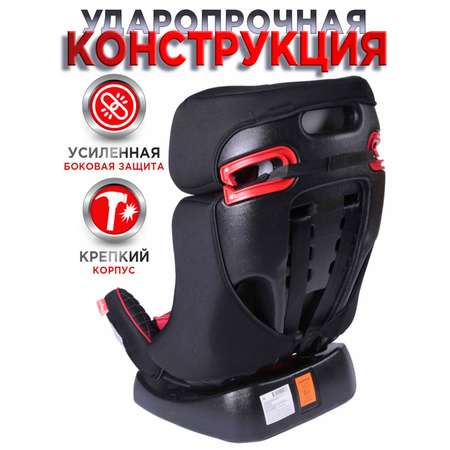 Автокресло BabyCare Nika черный красный