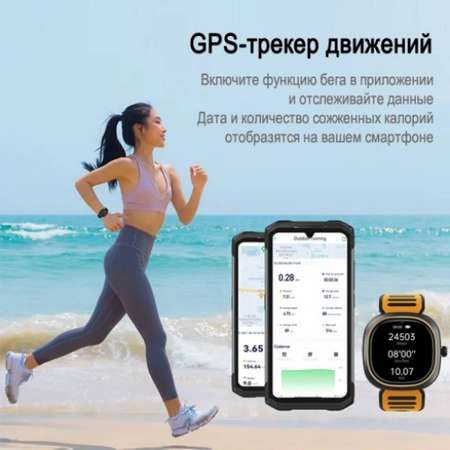 Фитнес-браслет BandRate Smart BRSD11BBY с фитнес-трекероми и женским календарем