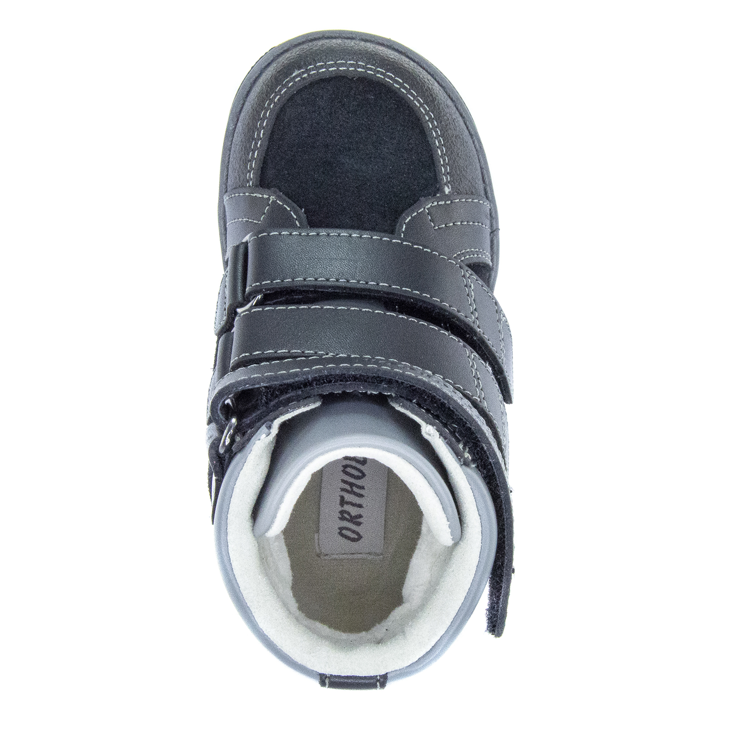Ботинки ORTHOBOOM 81054-01_ярко-черный с серым - фото 4