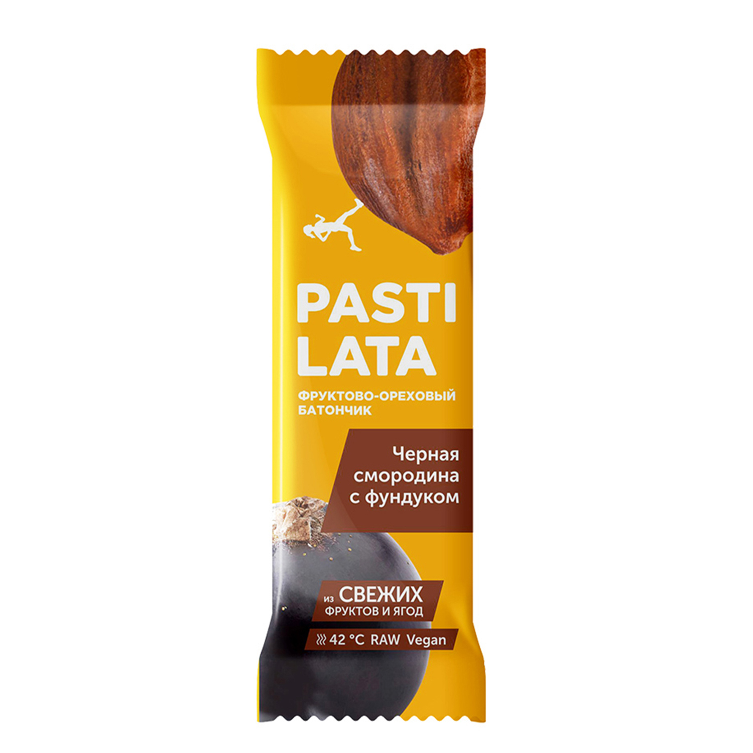 Батончик Pastilata фруктово-ореховый чёрная смородина-фундук 30г - фото 1