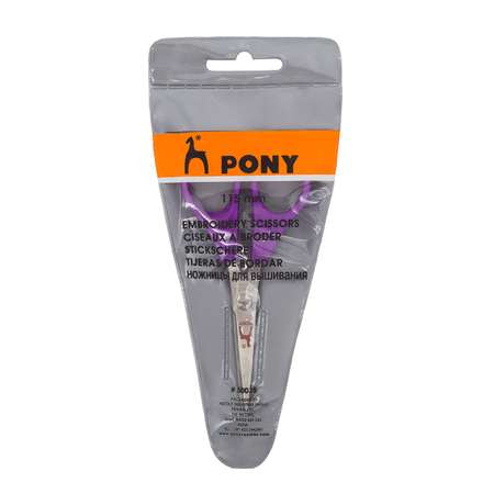 Ножницы Pony вышивальные стальные с острыми кончиками для творчества 11.5 см