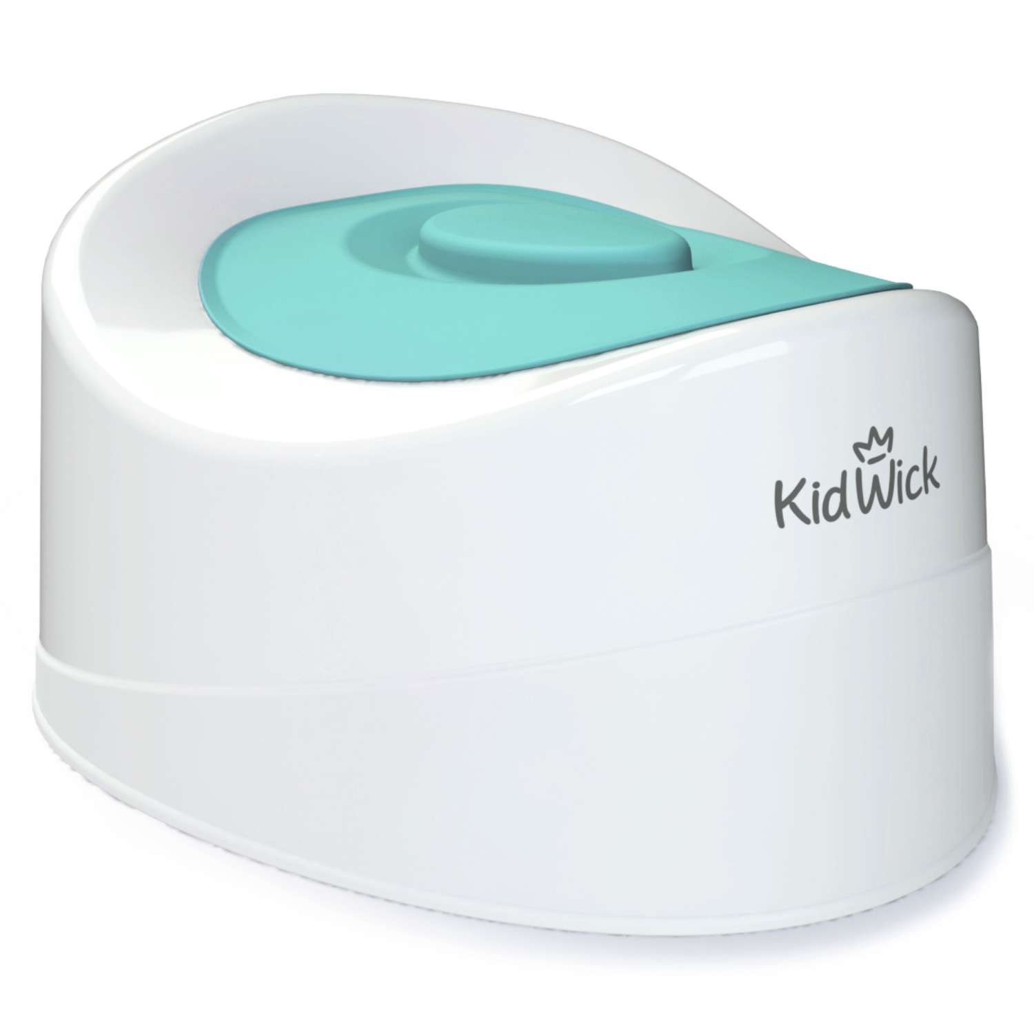 Горшок туалетный KidWick Мини с крышкой Белый-Бирюзовый - фото 1