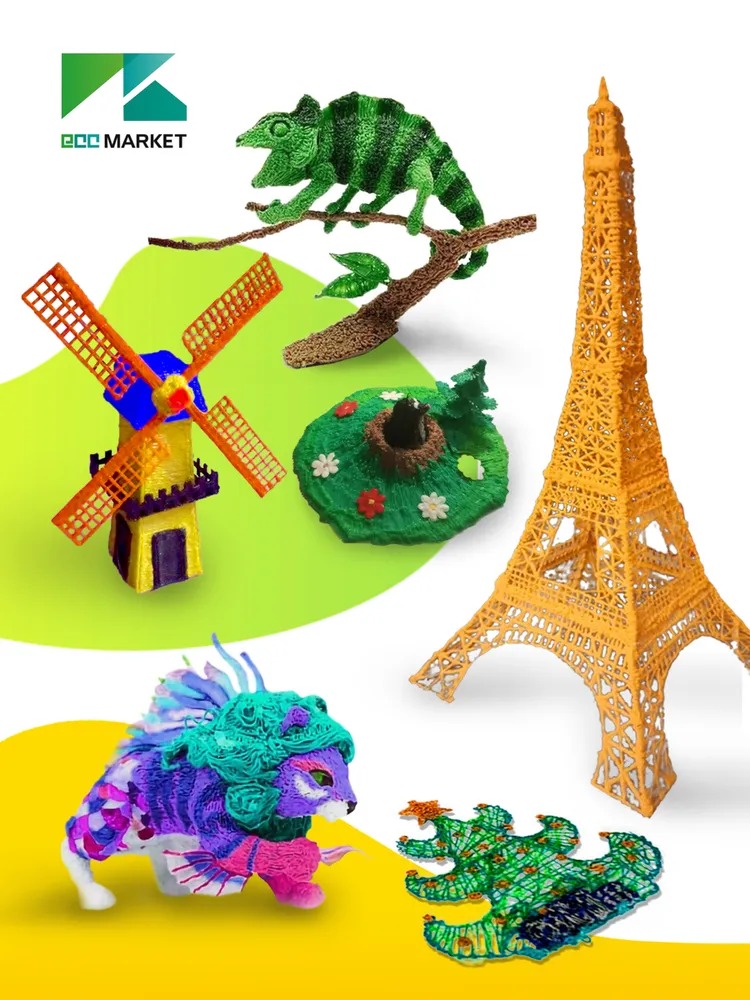 3D ручка ECC Market 3D Pen PRO 15 фиолетовая - фото 8