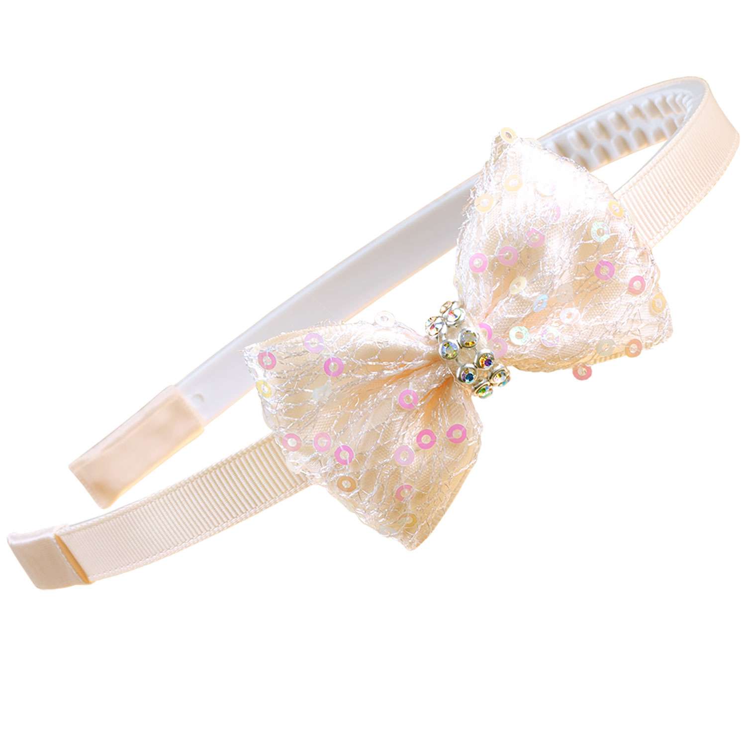 Ободок для волос Babys JOY Бежевый NY18-2 NY18-2 - фото 1