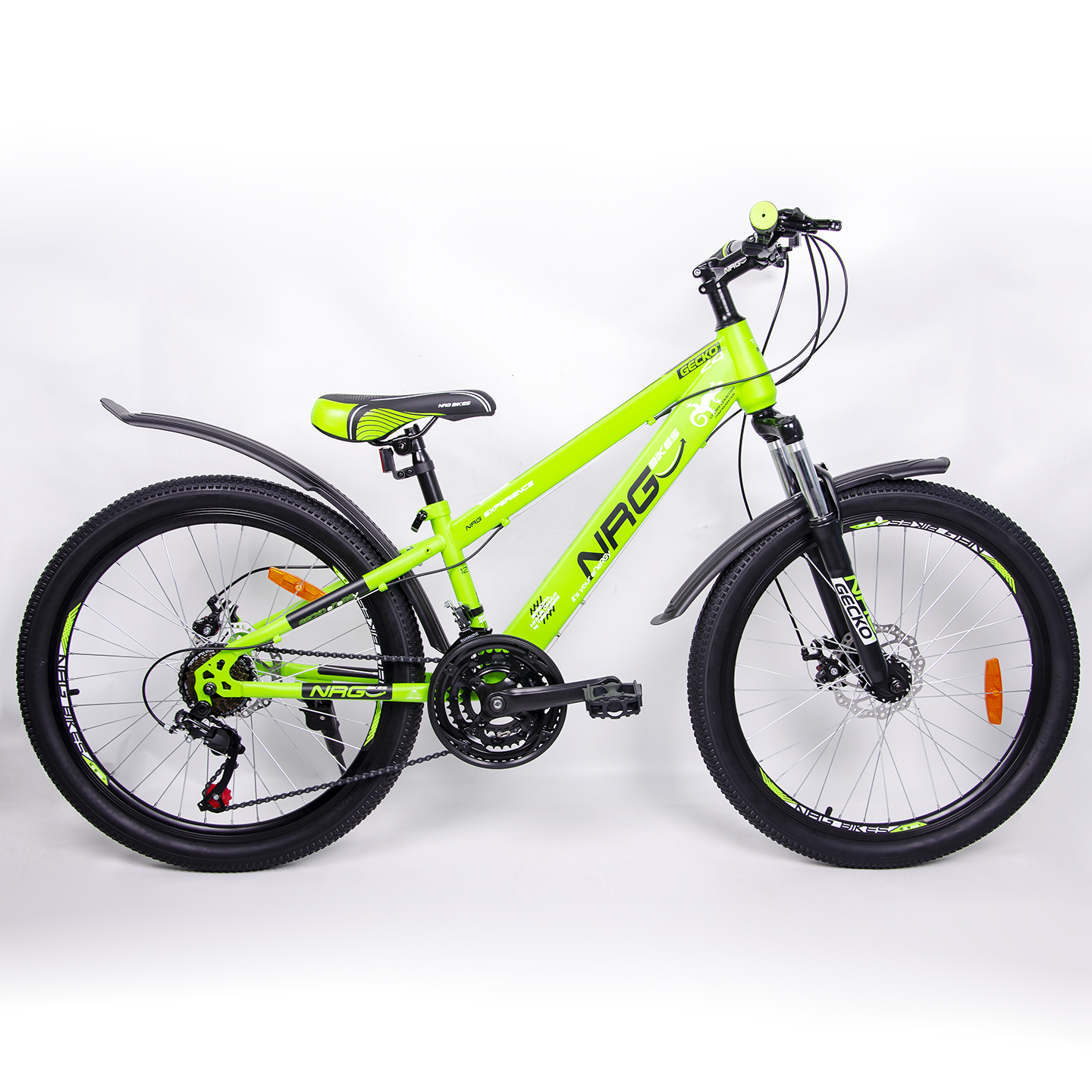 Велосипед NRG BIKES GECKO 24 lime-black-white - фото 8