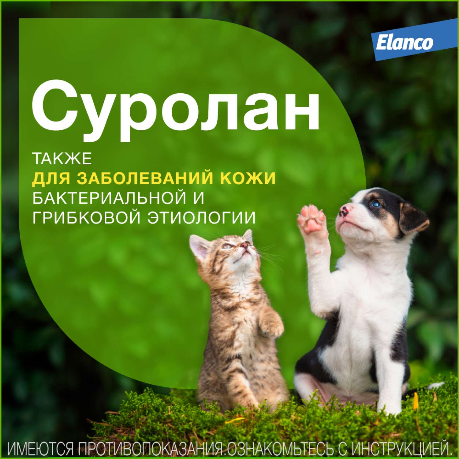 Препарат антигрибковый/антимикробный для собак и кошек Elanco Суролан 15мл - фото 3