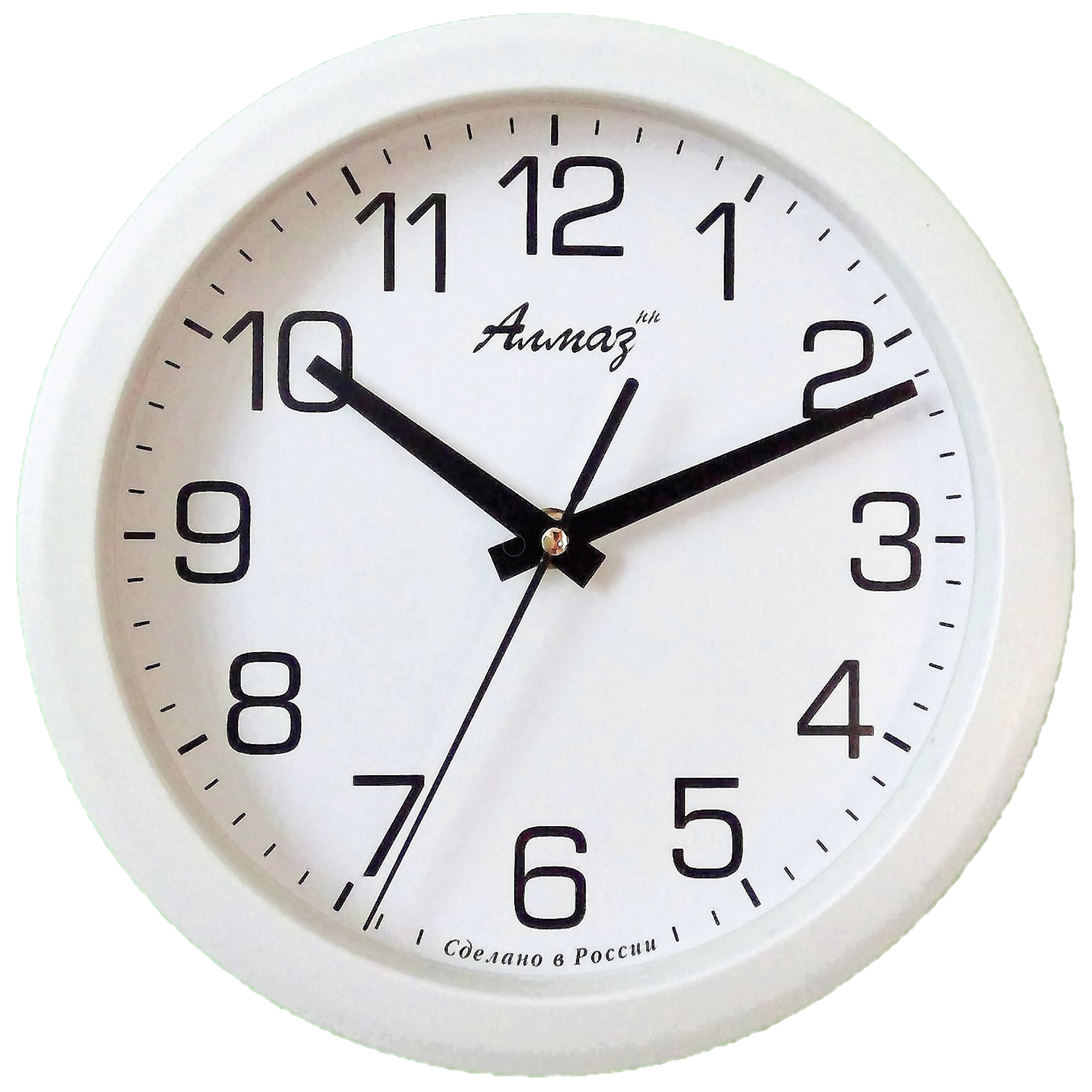 Часы АлмазНН настенные круглые белые 22.5 см - фото 1