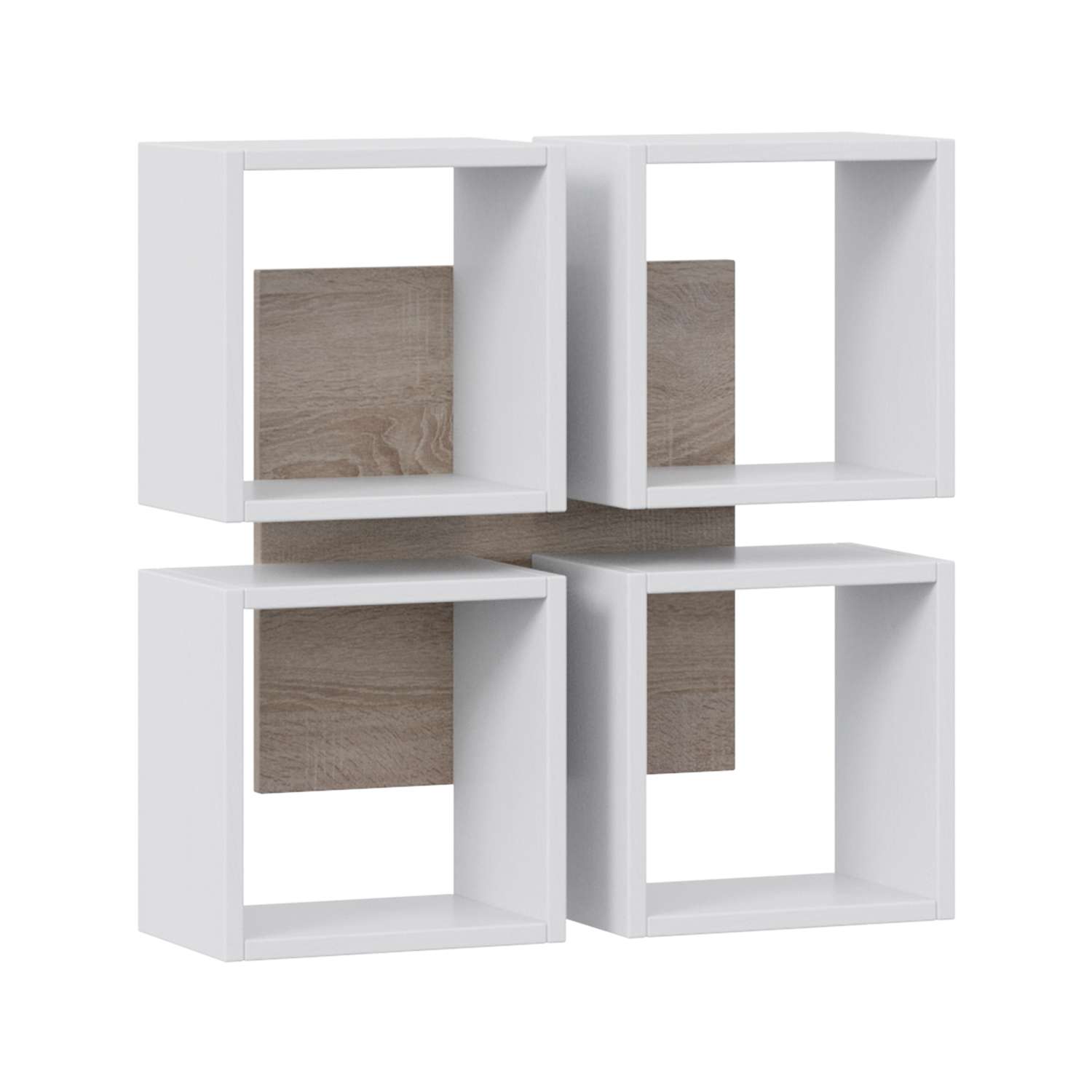 Полка настенная тип 8 Мебель ТриЯ Дуб Сонома/Белый - фото 1