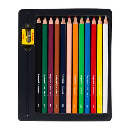 Набор цветных карандашей BRUYNZEEL Kids Triple 12 цветов и точилка в картонной упаковке