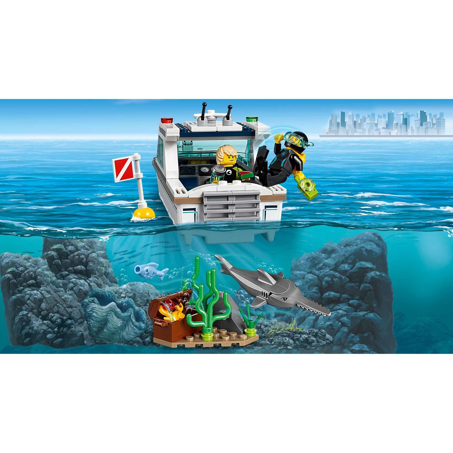 Конструктор LEGO City Great Vehicles Яхта для дайвинга 60221 - фото 5