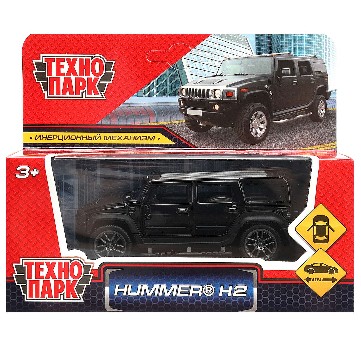 Автомобиль Технопарк Hummer черный 385751 - фото 2