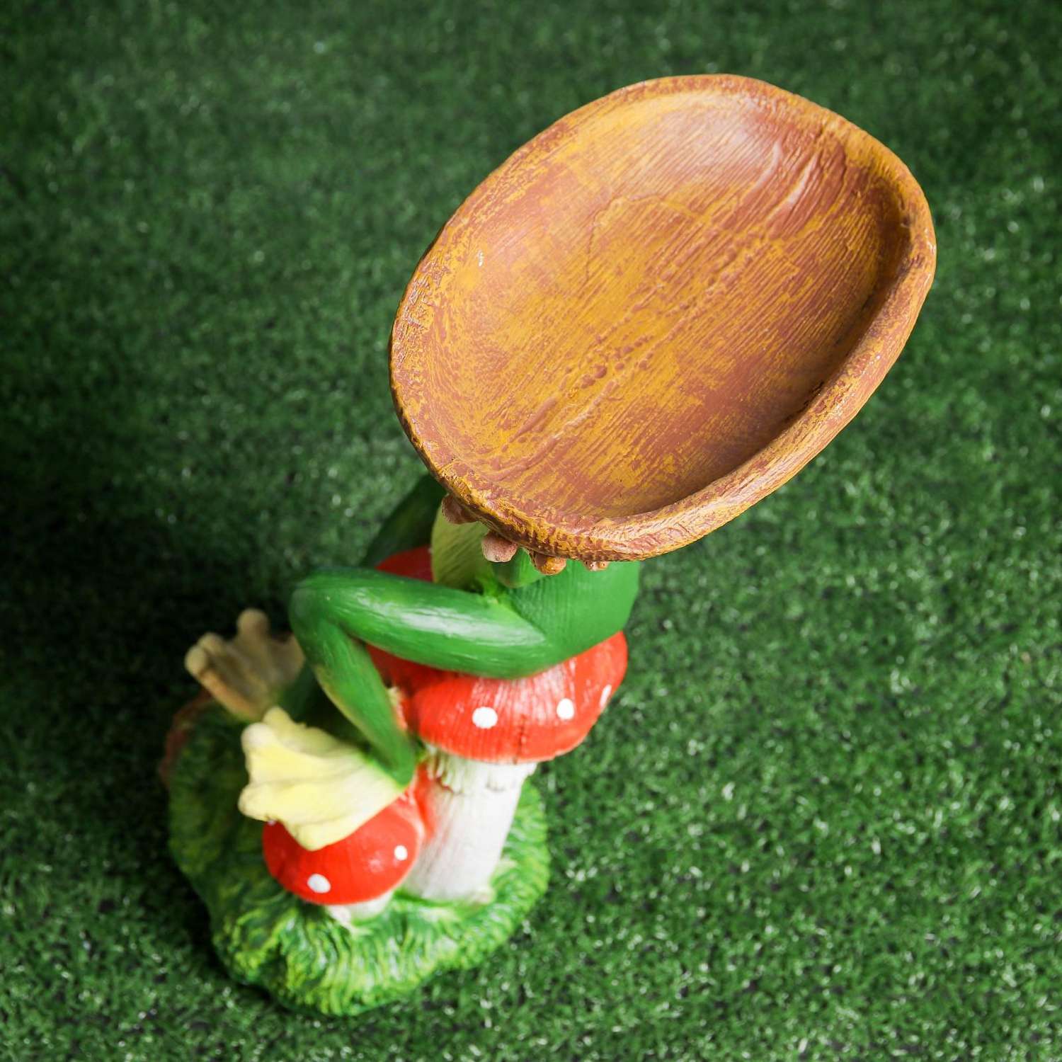 Садовая фигура Хорошие сувениры «Поилка лягушка с подносом» 20х22х36см - фото 4