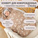 Конверт на выписку Чудо-Чадо теплый флисовый «Chicky» бежевый мишки