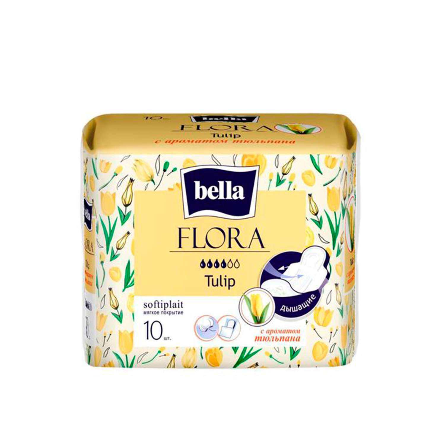 Гигиенические прокладки BELLA Flora Tulip с ароматом тюльпана 10 шт - фото 1