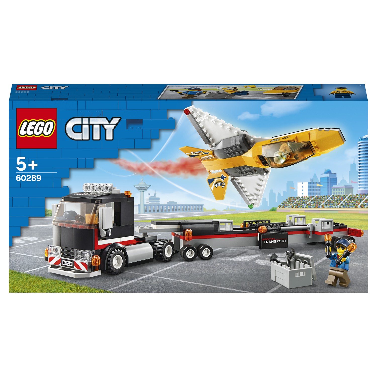 Конструктор LEGO City Great Vehicles Транспортировка самолёта на авиашоу  60289 купить по цене 999 ₽ в интернет-магазине Детский мир