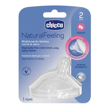 Соска Chicco Natural Feeling 1шт 2мес с флексорами