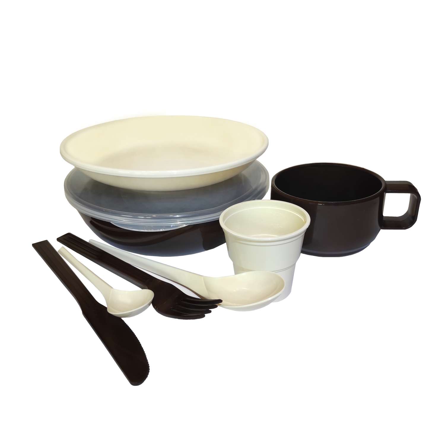 Набор посуды Solaris на 1 персону «Командировочный» ванильно-шоколадный - фото 2